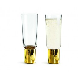Набор бокалов для шампанского SagaForm Gold Club 200 мл 2 шт 