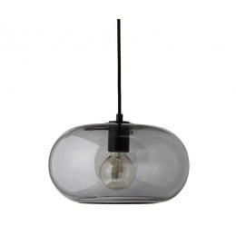 Лампа подвесная Kobe дымчатое стекло черный цоколь шнур 250 см