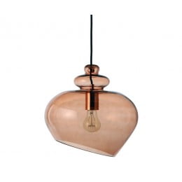 Лампа подвесная Grace D30 см бронзовое стекло, бронзовый цоколь