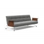 Диван Innovation Living Clubber с подлокотниками из шпона грецкого ореха, серый