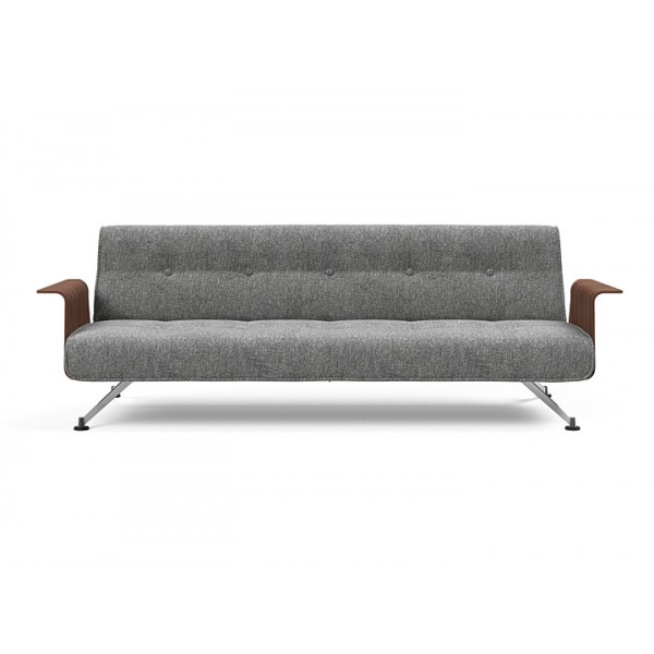 Диван Innovation Living Clubber с подлокотниками из шпона грецкого ореха, серый