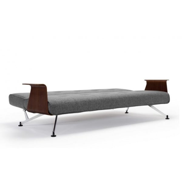 Диван Innovation Living Clubber с подлокотниками из шпона грецкого ореха, серый
