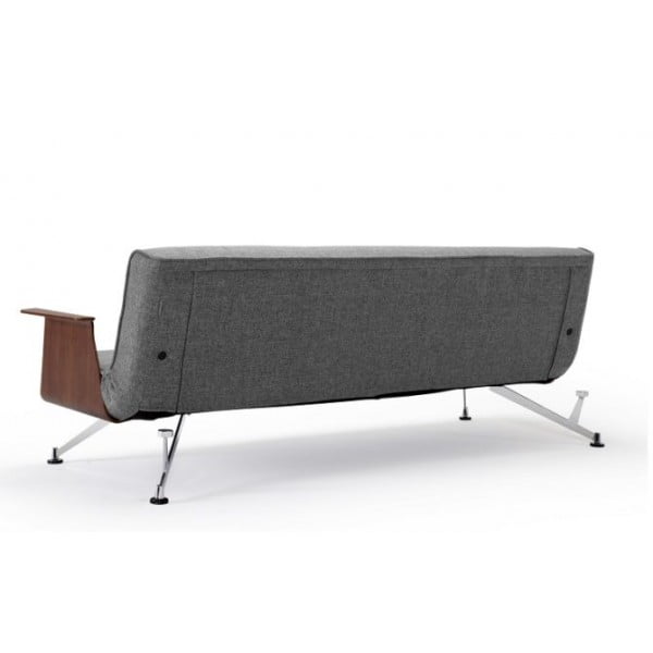 Диван Innovation Living Clubber с подлокотниками из шпона грецкого ореха, серый