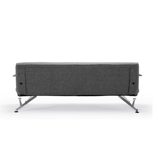 Диван Innovation Living Clubber с подлокотниками из шпона грецкого ореха, серый