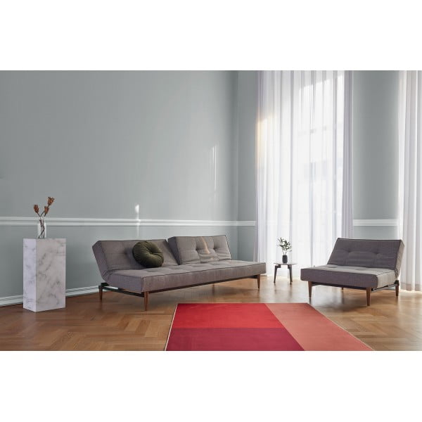 Диван-кровать Splitback 115х210 см ножки темный дуб Styletto, ткань 550