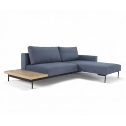 Угловой диван-кровать Bragi 140х200 см со столиком, ткань 519