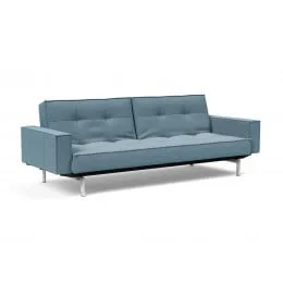 Диван-кровать Splitback с подлокотниками, ножки Chrome, ткань 525