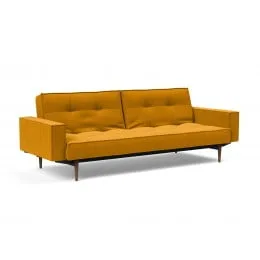 Диван-кровать Splitback с подлокотниками, Styletto темный, ткань 507