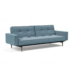 Диван-кровать Splitback с подлокотниками, Styletto темный, ткань 525