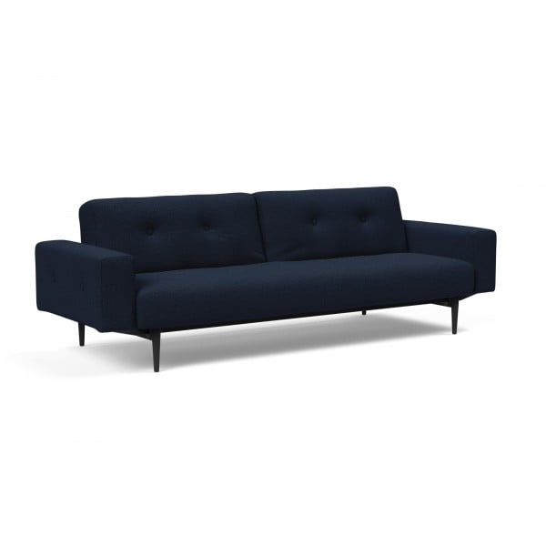 Диван Innovation Living Ample Styletto чёрный дуб с подлокотниками, синий