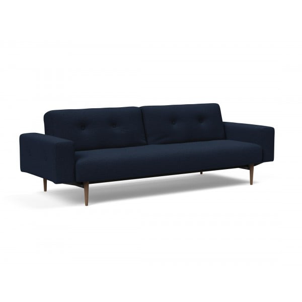 Диван Innovation Living Ample Styletto с подлокотниками тёмный дуб, синий