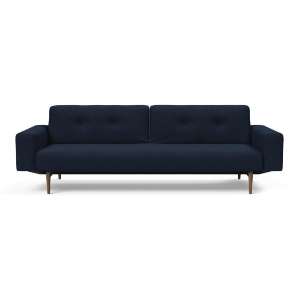 Диван Innovation Living Ample Styletto с подлокотниками тёмный дуб, синий