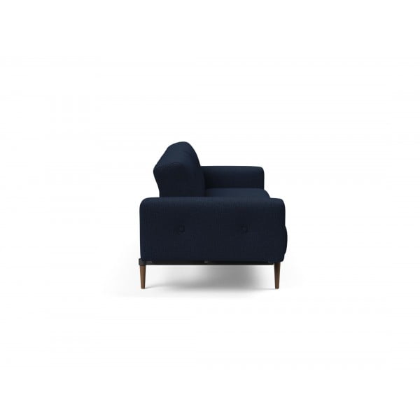 Диван Innovation Living Ample Styletto с подлокотниками тёмный дуб, синий