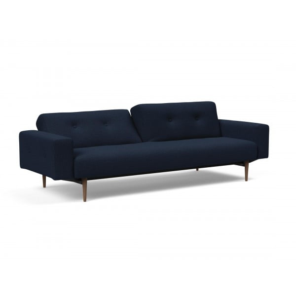 Диван Innovation Living Ample Styletto с подлокотниками тёмный дуб, синий