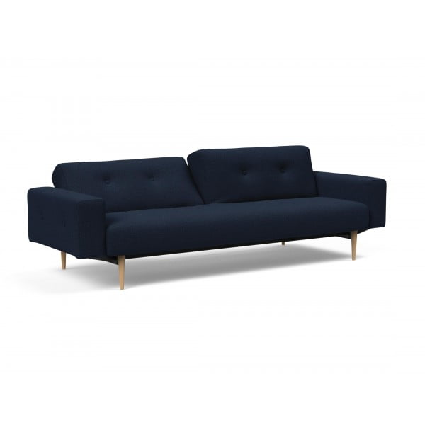 Диван Innovation Living Ample Styletto светлый дуб с подлокотниками, синий