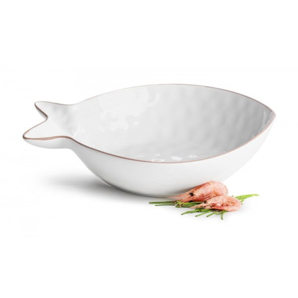Блюдо сервировочное Рыба большое белое SagaForm Kitchen