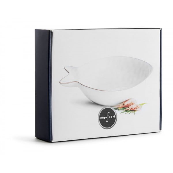 Блюдо сервировочное Рыба большое белое SagaForm Kitchen