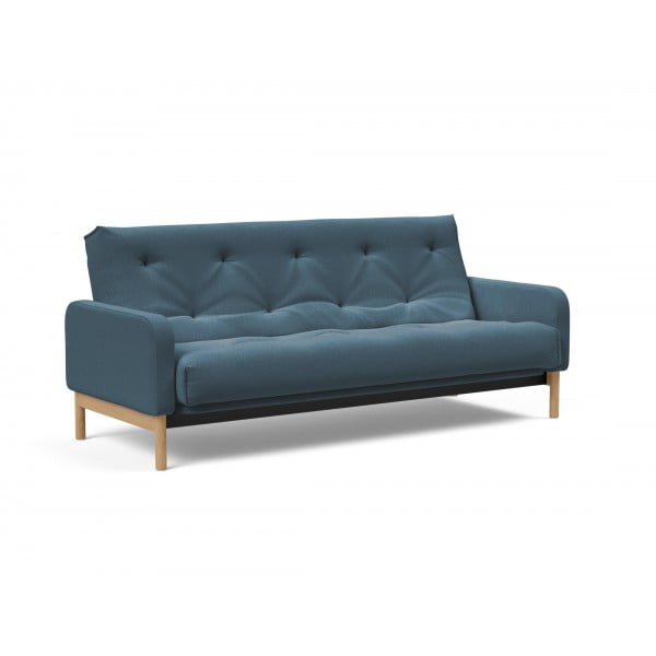 Диван Innovation Living Ronia с матрасом Soft Spring, сине-зелёный