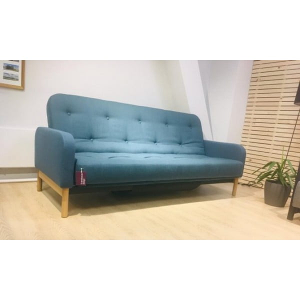 Диван Innovation Living Ronia с матрасом Soft Spring, сине-зелёный
