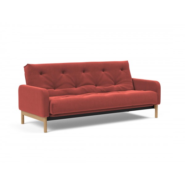 Диван Innovation Living Ronia с матрасом Soft Spring, вельвет кирпично-красный