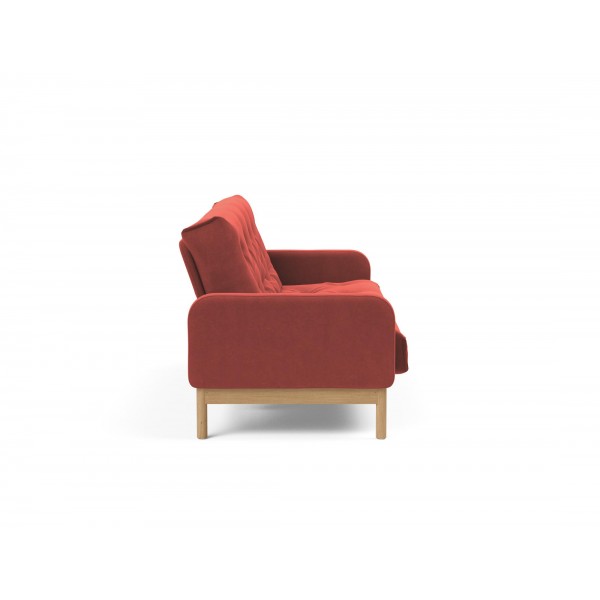 Диван Innovation Living Ronia с матрасом Soft Spring, вельвет кирпично-красный