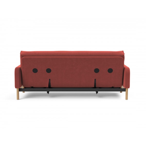 Диван Innovation Living Ronia с матрасом Soft Spring, вельвет кирпично-красный