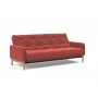 Диван Innovation Living Ronia с матрасом Soft Spring, вельвет кирпично-красный