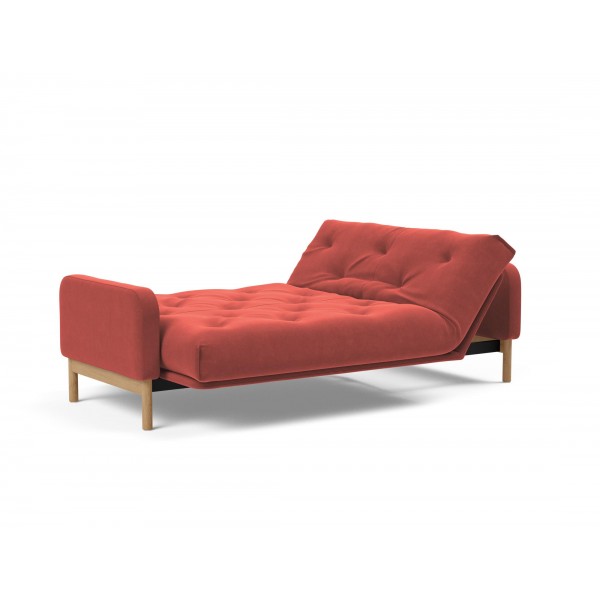 Диван Innovation Living Ronia с матрасом Soft Spring, вельвет кирпично-красный