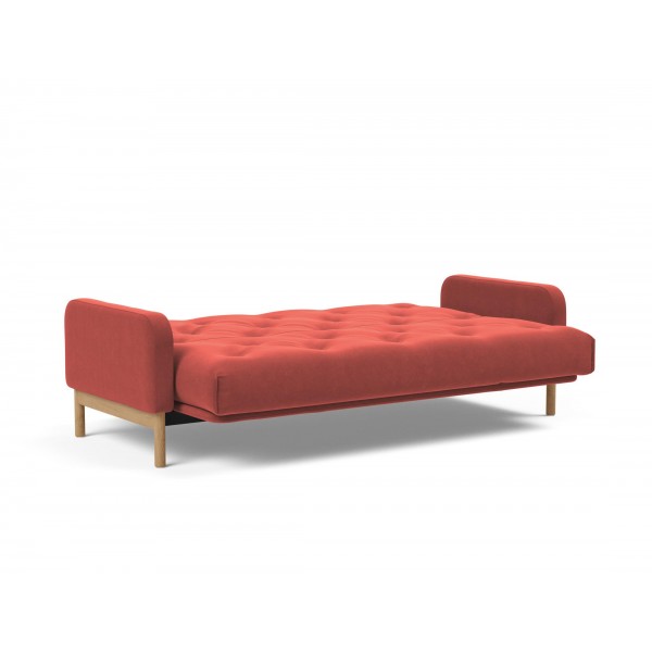 Диван Innovation Living Ronia с матрасом Soft Spring, вельвет кирпично-красный