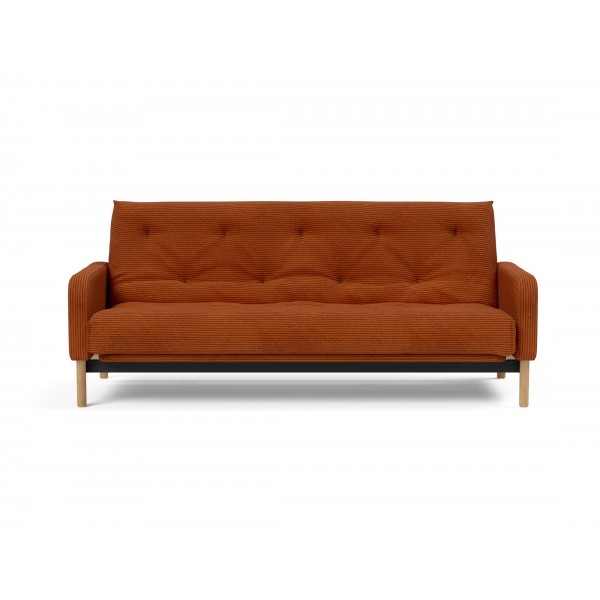 Диван Innovation Living Ronia с матрасом Soft Spring, вельвет апельсиновый