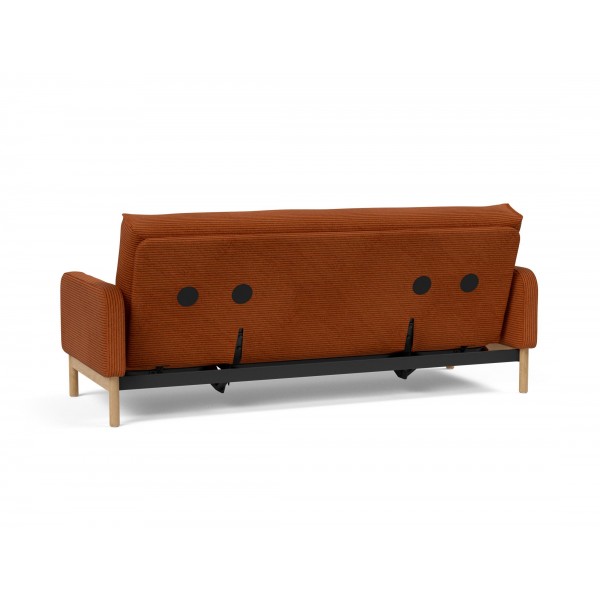 Диван Innovation Living Ronia с матрасом Soft Spring, вельвет апельсиновый