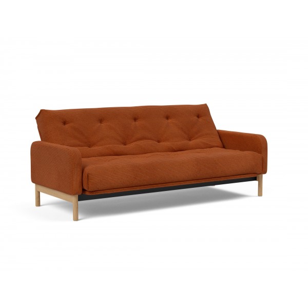 Диван Innovation Living Ronia с матрасом Soft Spring, вельвет апельсиновый
