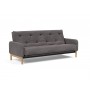 Диван Innovation Living Ronia с матрасом Soft Spring, вельвет темно-серый
