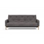 Диван Innovation Living Ronia с матрасом Soft Spring, вельвет темно-серый