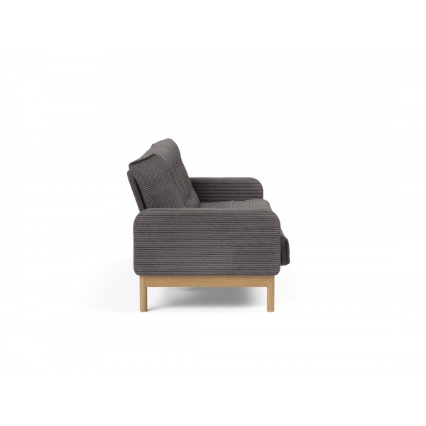 Диван Innovation Living Ronia с матрасом Soft Spring, вельвет темно-серый