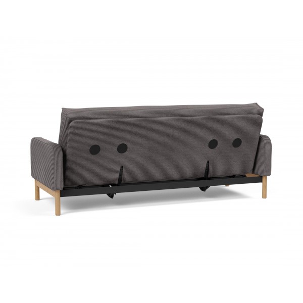 Диван Innovation Living Ronia с матрасом Soft Spring, вельвет темно-серый