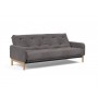 Диван Innovation Living Ronia с матрасом Soft Spring, вельвет темно-серый