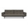 Диван-кровать Splitback 115х210 см с подлокотниками, Styletto чёрный, ткань 216