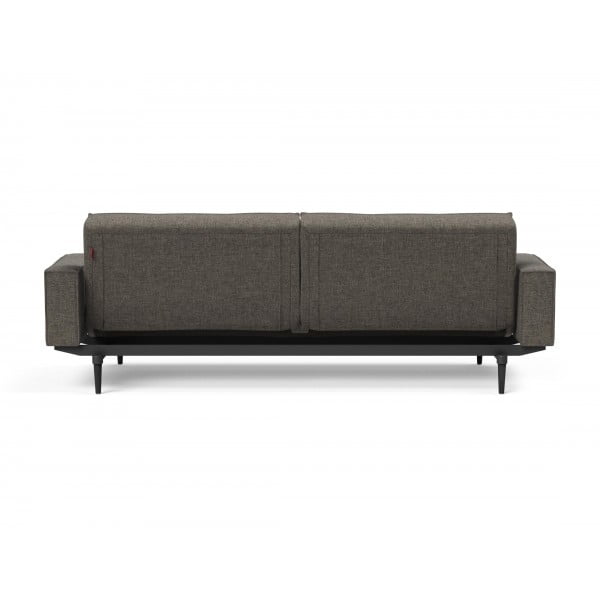 Диван-кровать Splitback 115х210 см с подлокотниками, Styletto чёрный, ткань 216