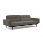 Диван-кровать Splitback 115х210 см с подлокотниками, Styletto чёрный, ткань 216