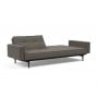 Диван-кровать Splitback 115х210 см с подлокотниками, Styletto чёрный, ткань 216