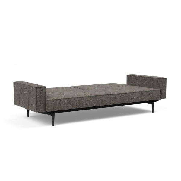 Диван-кровать Splitback 115х210 см с подлокотниками, Styletto чёрный, ткань 216
