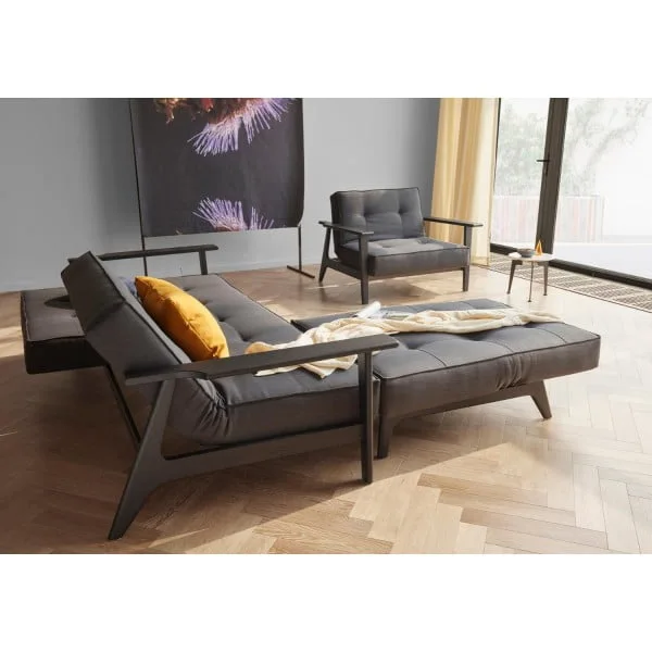 Диван-кровать Splitback 115х210 см ножки дымчатые Frej, ткань 521