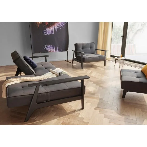 Диван-кровать Splitback 115х210 см ножки дымчатые Frej, ткань 521