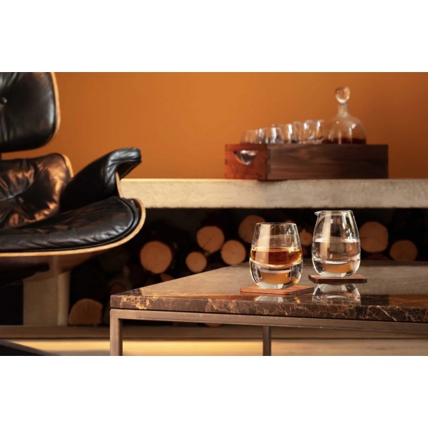 Набор из 2 стаканов Arran Whisky с деревянными подставками 250 мл