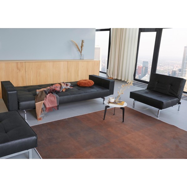 Диван-кровать Splitback 115х210 см с подлокотниками, Styletto темный, ткань 550