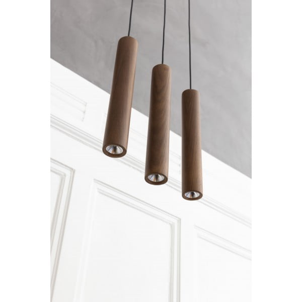 Подвесной светильник Ø3,4х22 см Chimes, тёмный дуб