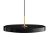Подвесной светильник Asteria Ø43, латунь, чёрный