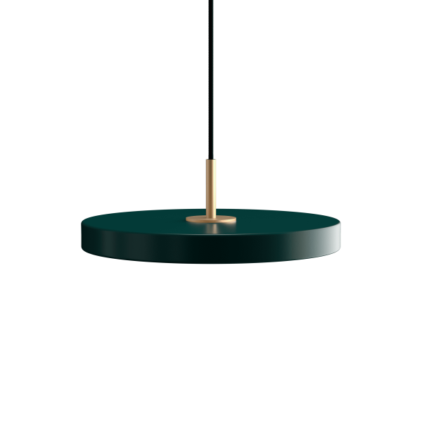 Подвесной светильник Asteria Ø31х10,5 см латунь, зелёный