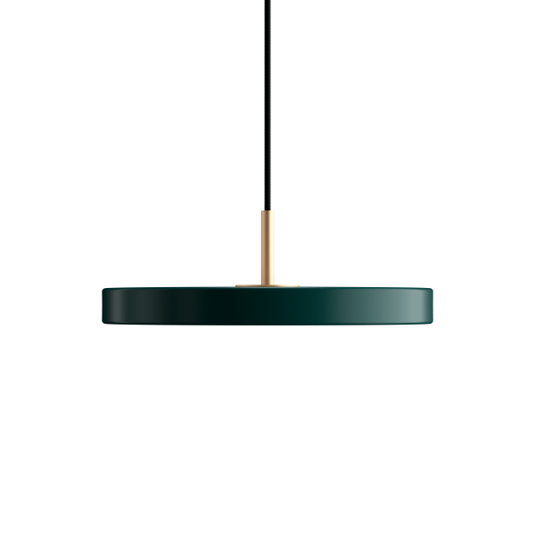 Подвесной светильник Asteria Ø31х10,5 см латунь, зелёный
